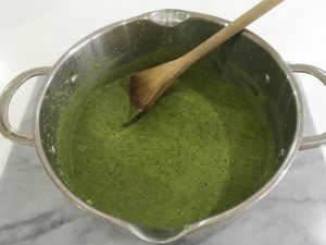 Thai green soup blended