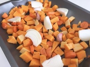 Butternut Squash Soup tray uncooked