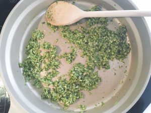 Thai Green Curry paste to pan