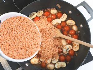 Red Lentils add lentils